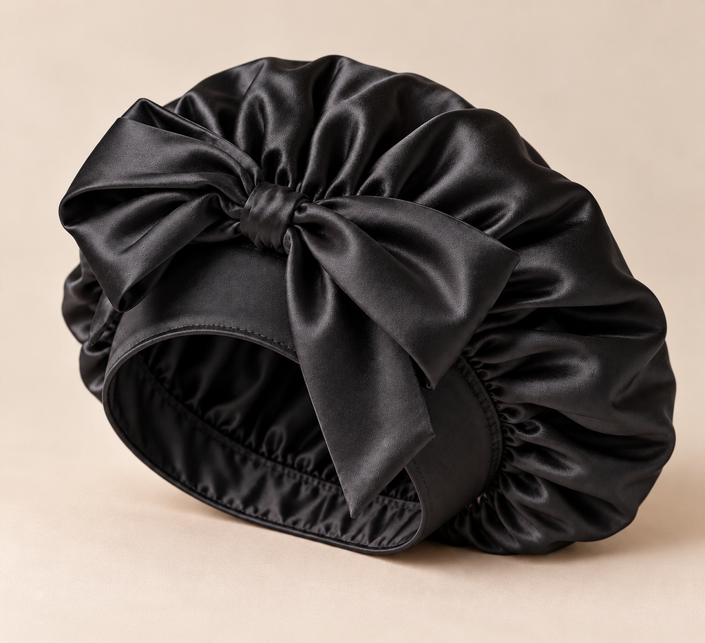 Keimi Bloom 22 Momme Double-Layer Silk Elastic-Band Bonnet