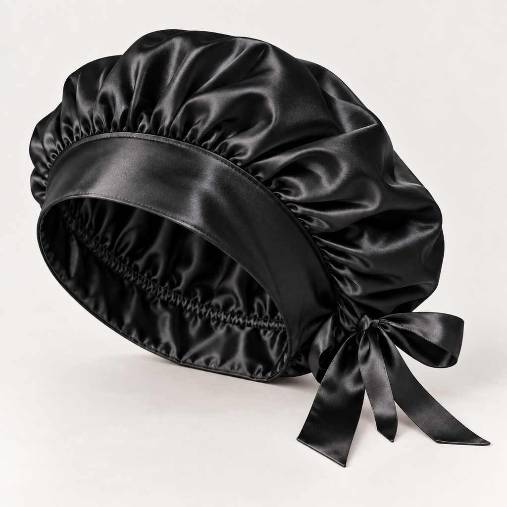 Keimi Bloom 22 Momme Mulberry Silk Ribbon-Tie Bonnet