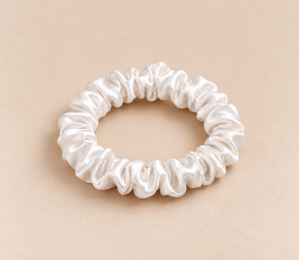 Keimi Bloom Mulberry Silk Scrunchies