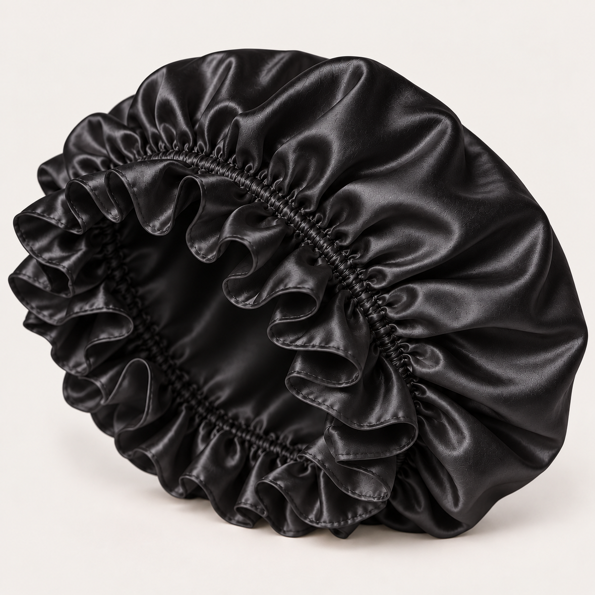 KEIMI BLOOM 22 Momme Mulberry Silk Ruffled-Edge Bonnet